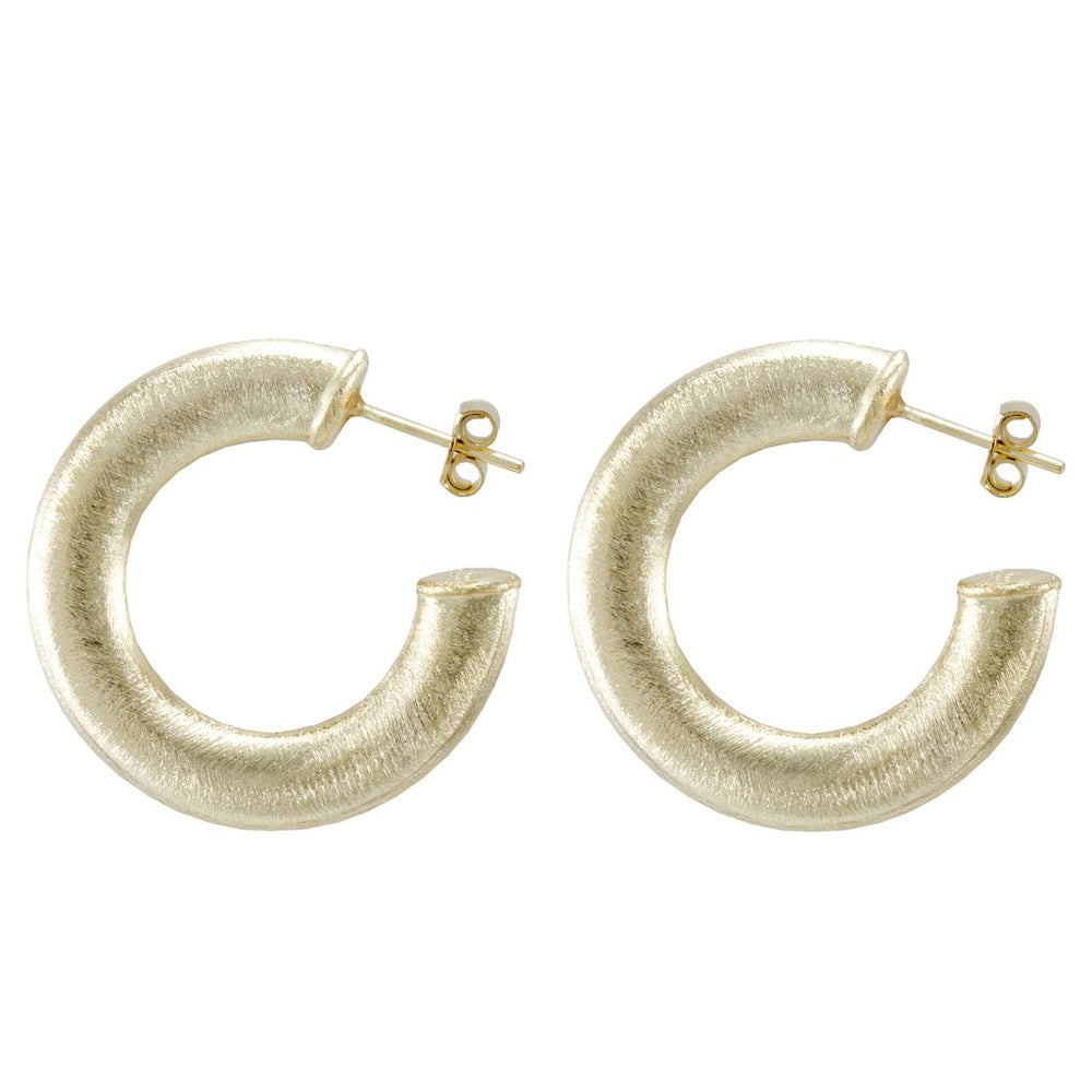 Sheila Fajl | Small Irene Hoops - Brushed 18K Gold Plated