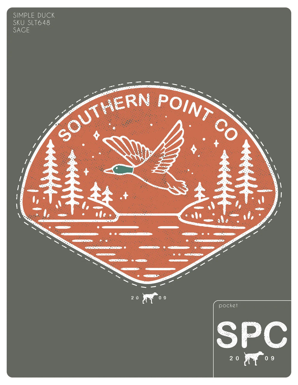 Southern Point Co. | LS YOUTH Simple Duck Tee - Sage