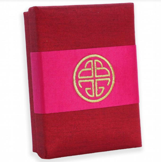 BuDhaGirl | Medium Pink & Red Silk Box
