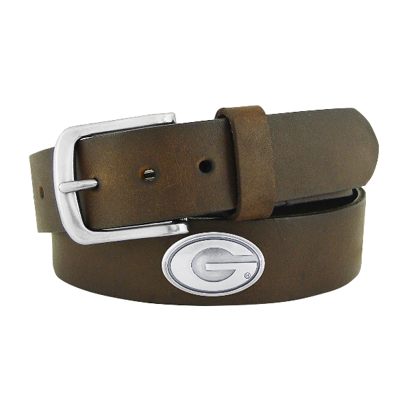 Zep-Pro | UGA Leather Concho Belt - Brown