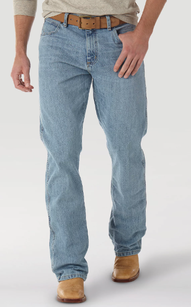 Wrangler Crest Retro Relaxed Fit Bootcut Jeans Men's Bottoms Pants Light Wash Jincy's Tripp