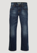 Wrangler Boys Retro Straight Jeans Bozeman Boy's Youth Denim Jeans Pants Dark Denim Jincy's Tripp 