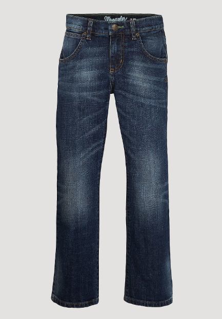 Wrangler Boys Retro Straight Jeans Bozeman Boy's Youth Denim Jeans Pants Dark Denim Jincy's Tripp 