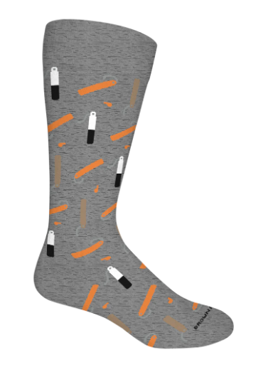 Brown Dog Hosiery | Bumpers Heather Grey