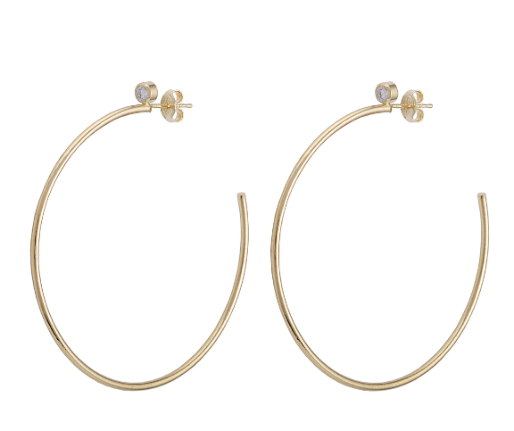Sheila Fajl Brooke Hoops-Brushed 18K Gold main image 0