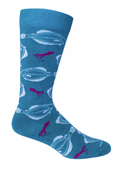 Brown Dog Hosiery | Flounderin' Around Teal