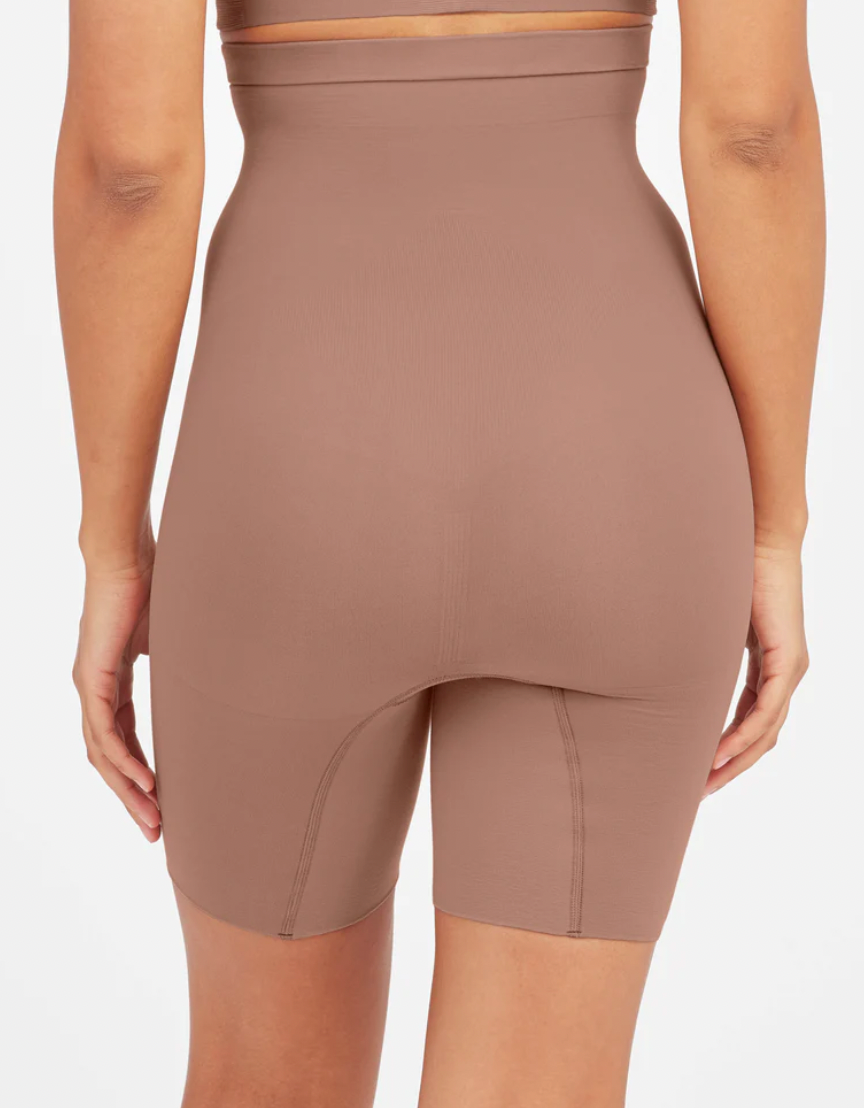 Spanx Higher Power Short High Waisted Shaper Size Large NEW Cafe Au Lait