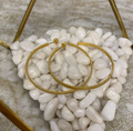 Tatum James Designs Large Lynda Dotted Hoops Gold Earrings Post Back Women's Accessory Jewelry Gift Jincy's