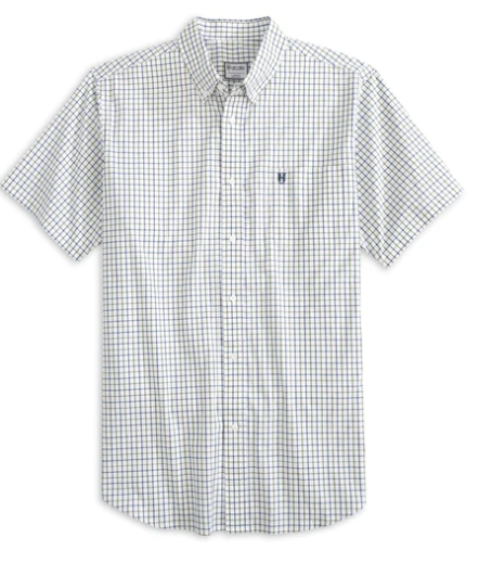 Heybo | Augusta S/S Dress Shirt - Navy/ Olive