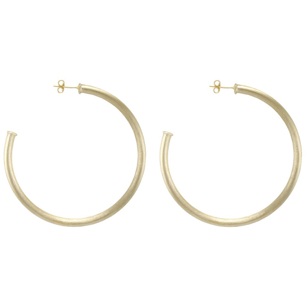 Sheila Fajl | Everybody's Favorite Hoops - Brushed 18K Gold Plated