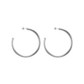 Sheila Fajl | Petite Everybody's Favorite Hoops - Brushed Silver