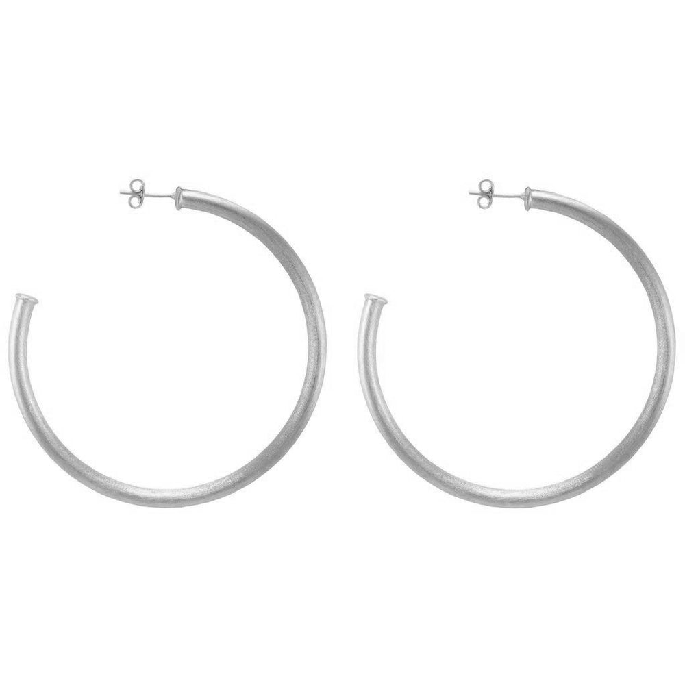 Sheila Fajl | Small Everybody's Favorite Hoops - Brushed Silver
