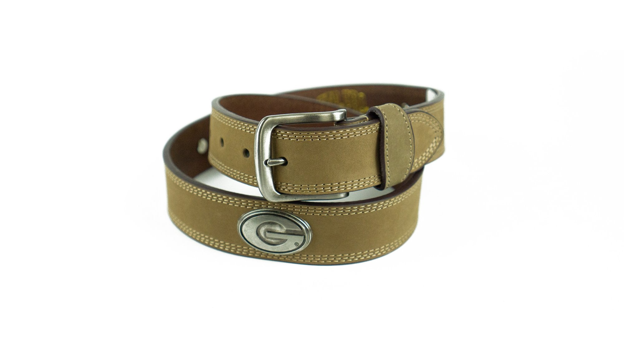 Zep-Pro | UGA Leather Concho Belt - Light Brown