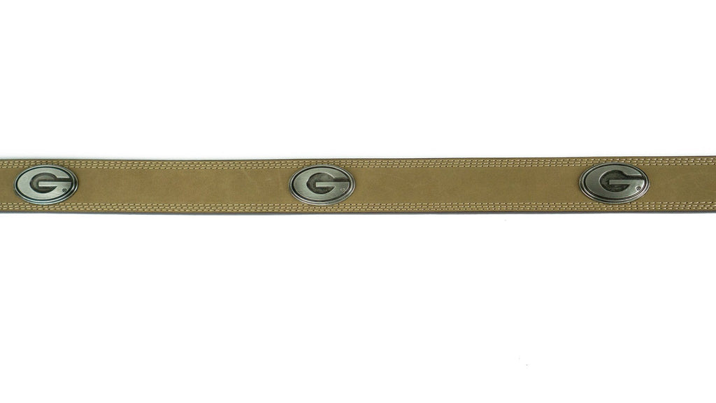 Zep-Pro | UGA Leather Concho Belt - Light Brown
